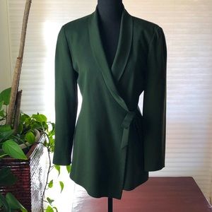 Forest Green 100% Wool Pant Suit